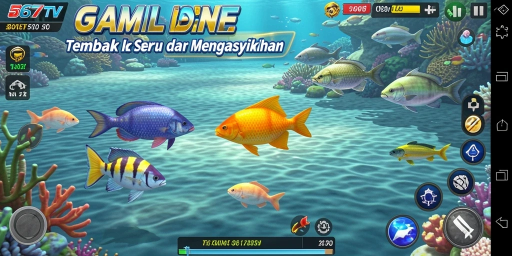 Tampilan gameplay Tembak Ikan yang seru di 567TV.