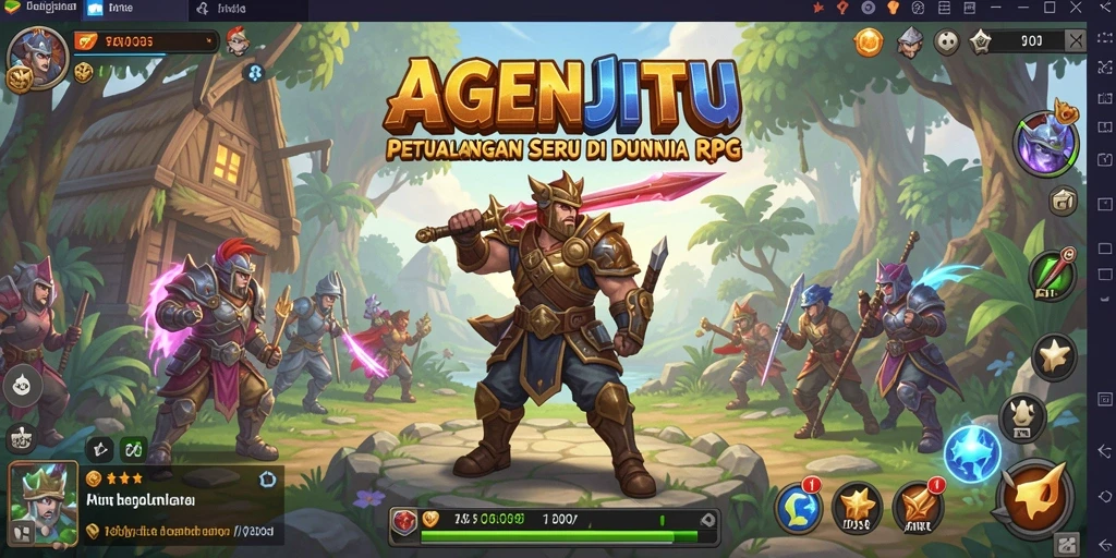 Tampilan gameplay RPG yang mendebarkan di AGENJITU.