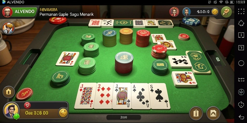 Tampilan gameplay Gaple yang menarik dan interaktif.