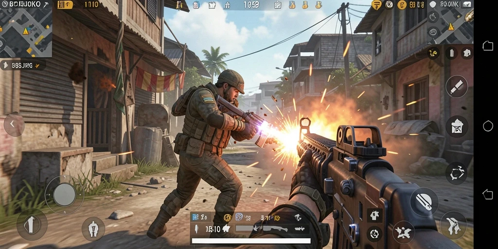 Tangkapan layar utama dari gameplay BOSJOKO yang intens dan mendebarkan.