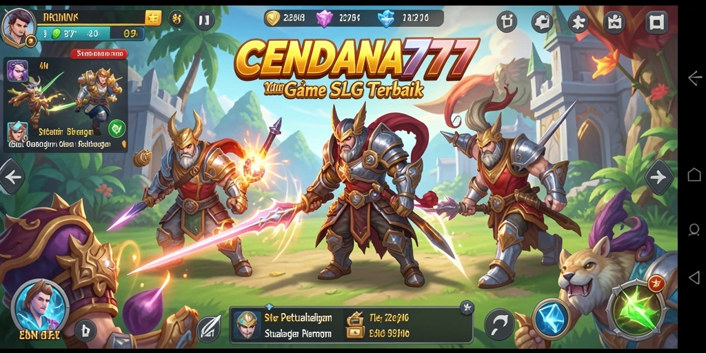 Screenshot CENDANA777 menampilkan aksi pertempuran strategi yang memukau.