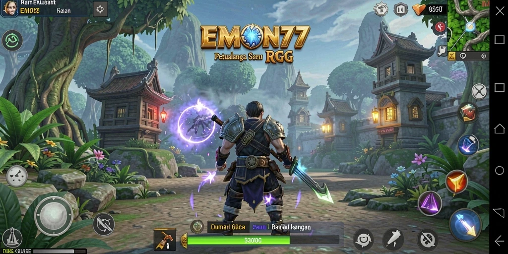 Tampilan gameplay menakjubkan di EMON77 dengan aksi RPG yang mendebarkan.