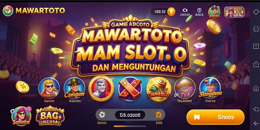 Tampilan gameplay seru dari MAWARTOTO dengan simbol dan fitur menarik.