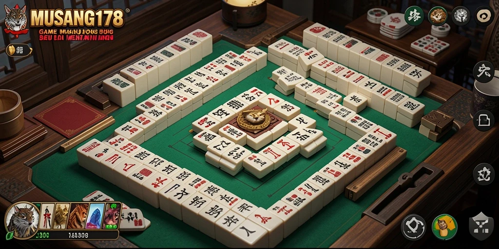 Screenshot gameplay MUSANG178 yang menampilkan suasana seru permainan Mahjong.
