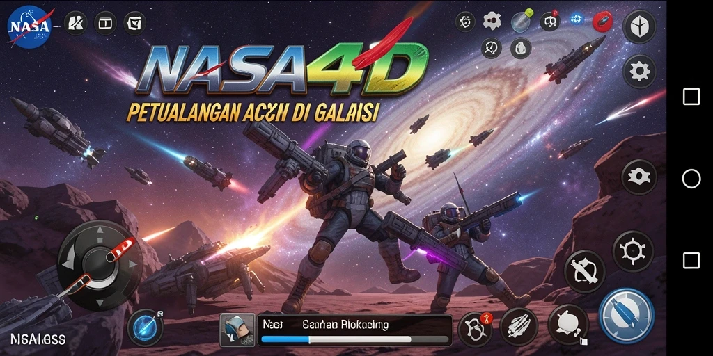 Screenshot utama menunjukkan aksi seru dalam permainan <strong>NASA4D</strong>.