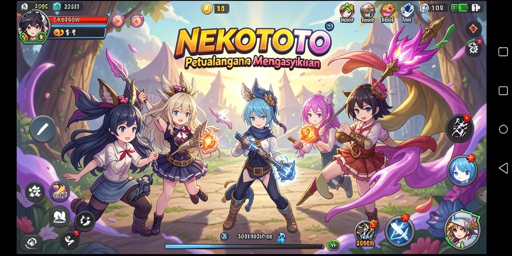 Gameplay seru di dunia anime NEKOTOTO.
