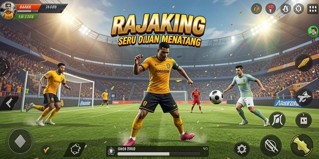 Tampilan gameplay RAJAKING menunjukkan aksi seru dan kompetitif.