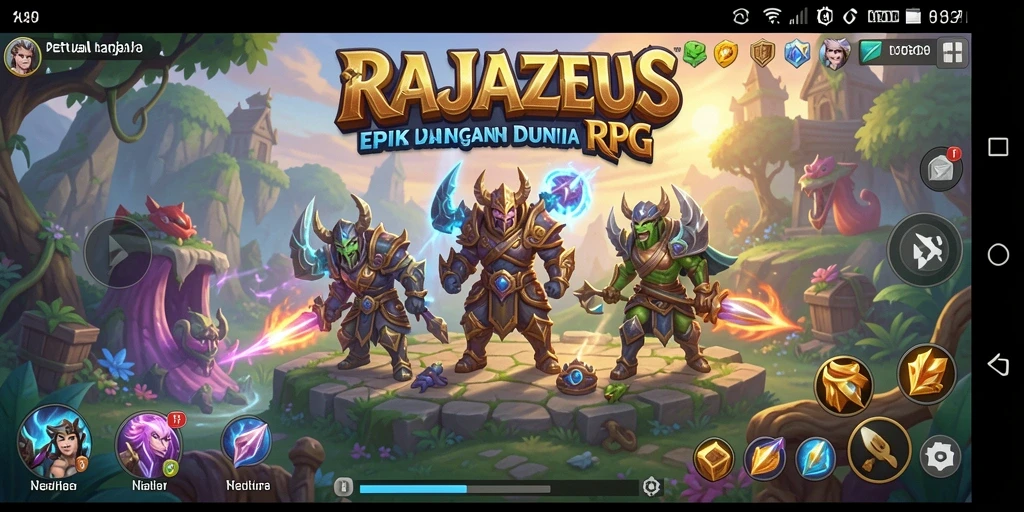 Tangkapan layar RAJAZEUS menampilkan aksi mendebarkan dalam pertempuran RPG.