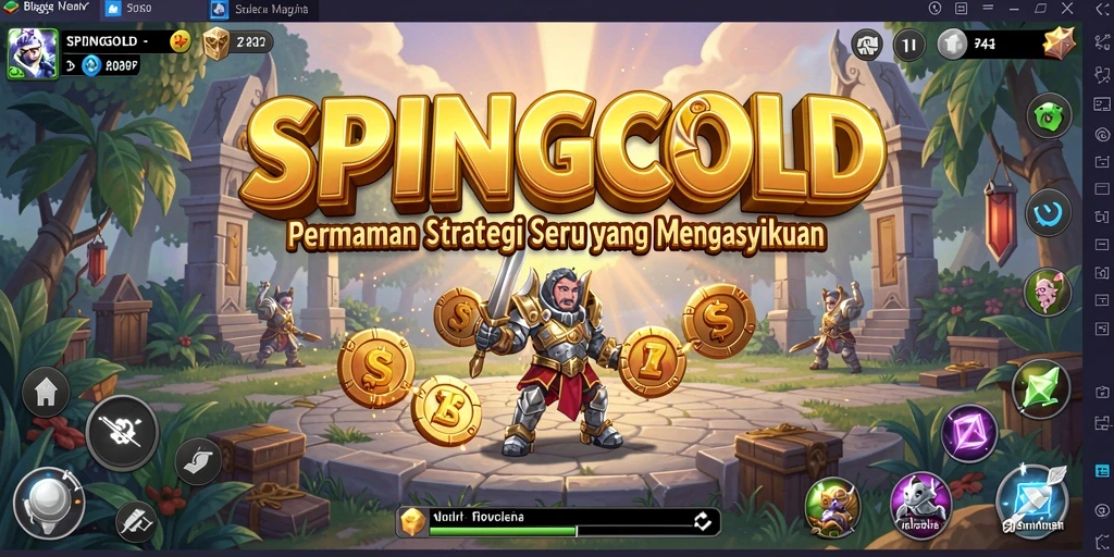 Tampilan gameplay menegangkan dan strategi dalam SPINGOLD.