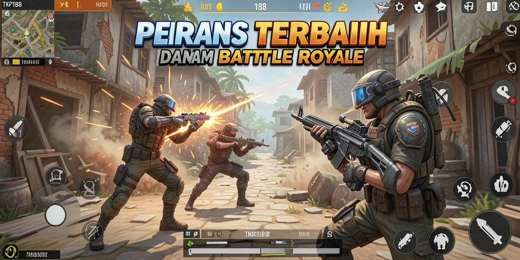 Tampilan gameplay TKP188 yang mendebarkan saat pertempuran berlangsung.