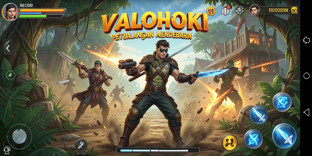 Tangkapan layar VALOHOKI menampilkan aksi mendebarkan dalam gameplay yang seru.