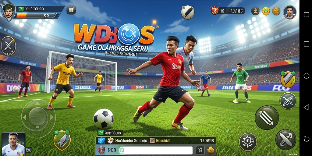 Tampilan gameplay seru dari WDBOS dengan berbagai pilihan olahraga.