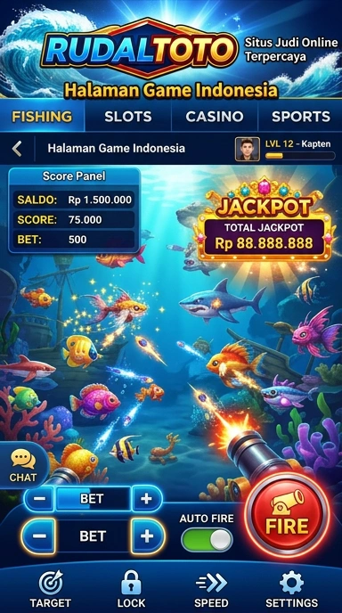 Screenshot tampilan utama aplikasi rudaltoto.